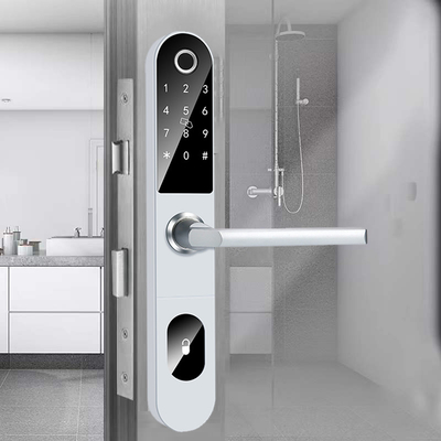 6V Sidik Jari APP Kontrol Kunci Pintu Paduan Aluminium Untuk Rumah