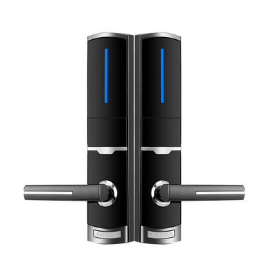 Zinc Alloy Hotel Kunci Pintu Pintar Warna Hitam Dengan 4 Baterai AA