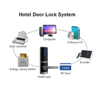 Zinc Alloy Warna Hitam Hotel Smart Door Locks Dengan 4 Baterai AA