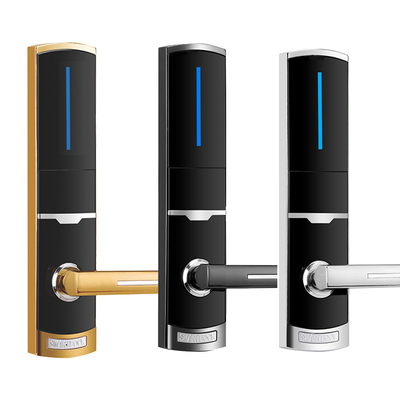 310*72mm Zinc Alloy Hotel Elektronik Kunci Pintu Pintar dengan Kartu RFID dan Kunci Mekanis
