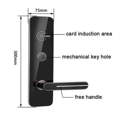 Kartu Kunci RFID Warna Hitam Kunci Pintu Hotel Pintar dengan Perangkat Lunak Manajemen Hotel Gratis