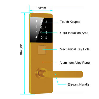 Aluminium Alloy TTlock Password Elektronik Kunci Pintu Cerdas untuk Apartemen Rumah Kantor