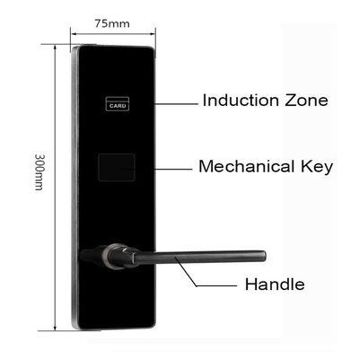 Kunci Elektronik Hotel Dengan Kartu Kunci Cerdas Baja Rinsing dengan Sertifikasi CE FCC