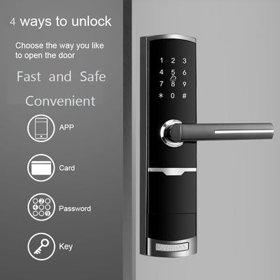 Gold Color Remote Control Smart Keypad Door Lock dengan aplikasi TTlock Card Key