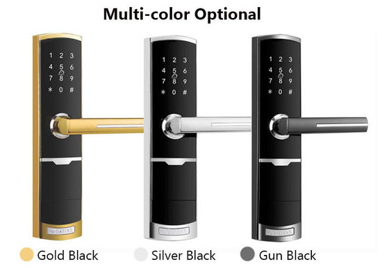 Gold Color Remote Control Smart Keypad Door Lock dengan aplikasi TTlock Card Key