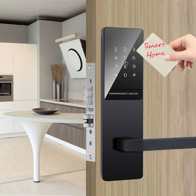 Black Color Touch Keypad Apartment Smart Door Lock untuk pintu depan