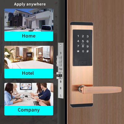 Kunci Pintu Keypad Baja Berwarna Hitam Dengan Aplikasi Smart TTlock