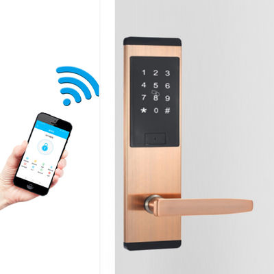 Kunci Pintu Keypad Baja Berwarna Hitam Dengan Aplikasi Smart TTlock