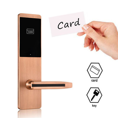 Zinc Alloy Key Card Door Locks 4 Warna Opsional Dengan Sertifikasi CE FCC