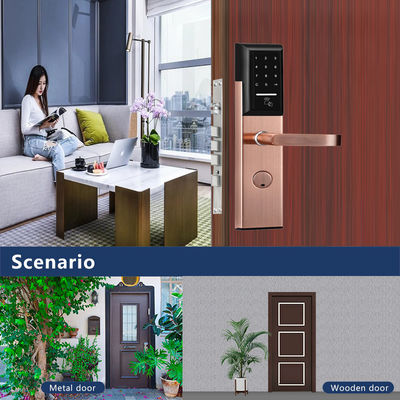 Baja tahan karat 6068 Mortise TTlock Kunci Pintu Terkontrol Aplikasi dengan Smart Keypad