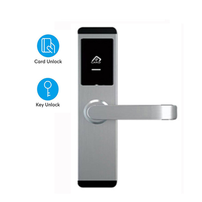 Kunci Pintu Kartu RFID Hotel Paduan Seng Hitam / Perak Dengan Perangkat Lunak Bebas