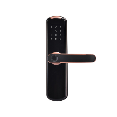 Kunci Pintu Keypad Bluetooth Sidik Jari 4 AA 120mm Tebal Untuk Rumah
