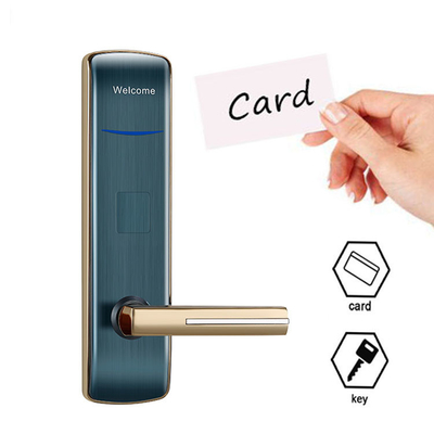 Kuning Warna Seng Alloy Hotel Kunci Elektronik dengan Card Encoder untuk Hotel Motel Apartemen