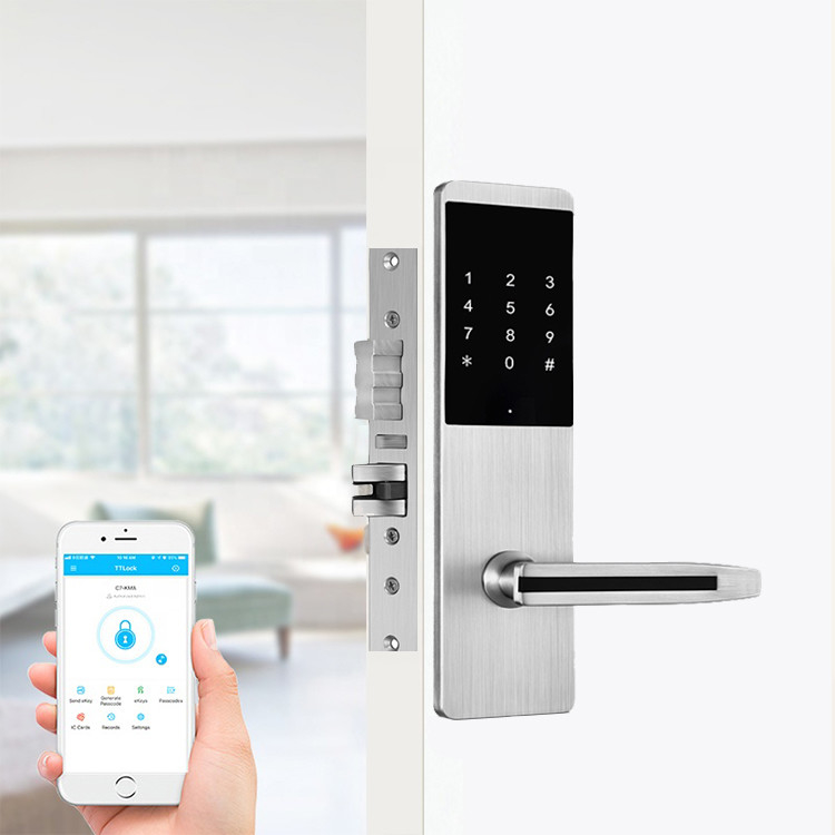 Keamanan Bluetooth Smart Keypad Door Lock TTlock App Door Lock untuk Apartemen Kantor Rumah