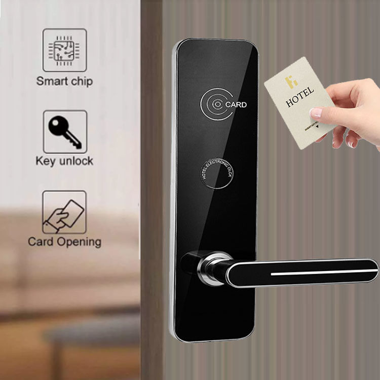Kartu Kunci RFID Warna Hitam Kunci Pintu Hotel Pintar dengan Perangkat Lunak Manajemen Hotel Gratis