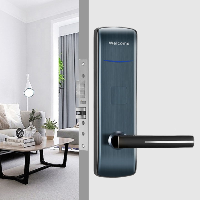 Kuning Warna Seng Alloy Hotel Kunci Elektronik dengan Card Encoder untuk Hotel Motel Apartemen