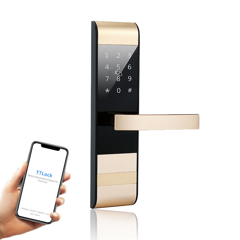 Bluetooth Residential Intelligent Door Lock Kunci Mekanik 310mm Cerdas
