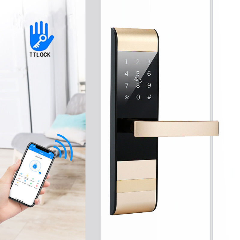 4 in 1 Password TTlock App Card Smart Keypad Door Lock untuk Apartemen Hotel Kantor