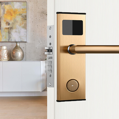 Kunci Pintu Kartu Kunci RFID Warna Emas untuk Apartemen Hotel Guesthouse