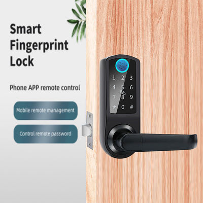 Kode Sandi 180mm Alkaline Smart Fingerprint Door Lock Komersial Nirkabel