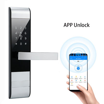 Apartemen BLE Layar Sentuh Keypad Door Lock Kartu M1 Smart Wifi Lock